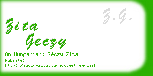 zita geczy business card